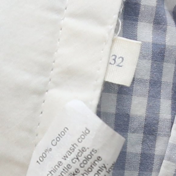 J.CREW Factory Gingham Plaid Blue White Men's Cotton Shorts Size 32 - Picture 6 of 8